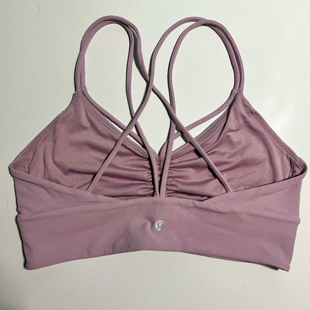 LULULEMON Pushing Limits Sport Bra Medium Support Women's Sz 10 pink purple